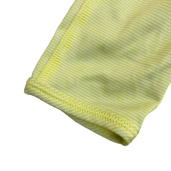 Title Nine Switzer Athletic Running Long Sleeve Top Neon Yellow Micro Striped XS - Picture 12 of 16